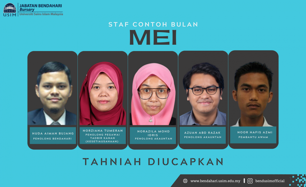 Staf Contoh Jabatan Bendahari 2023 JABATAN BENDAHARI USIM